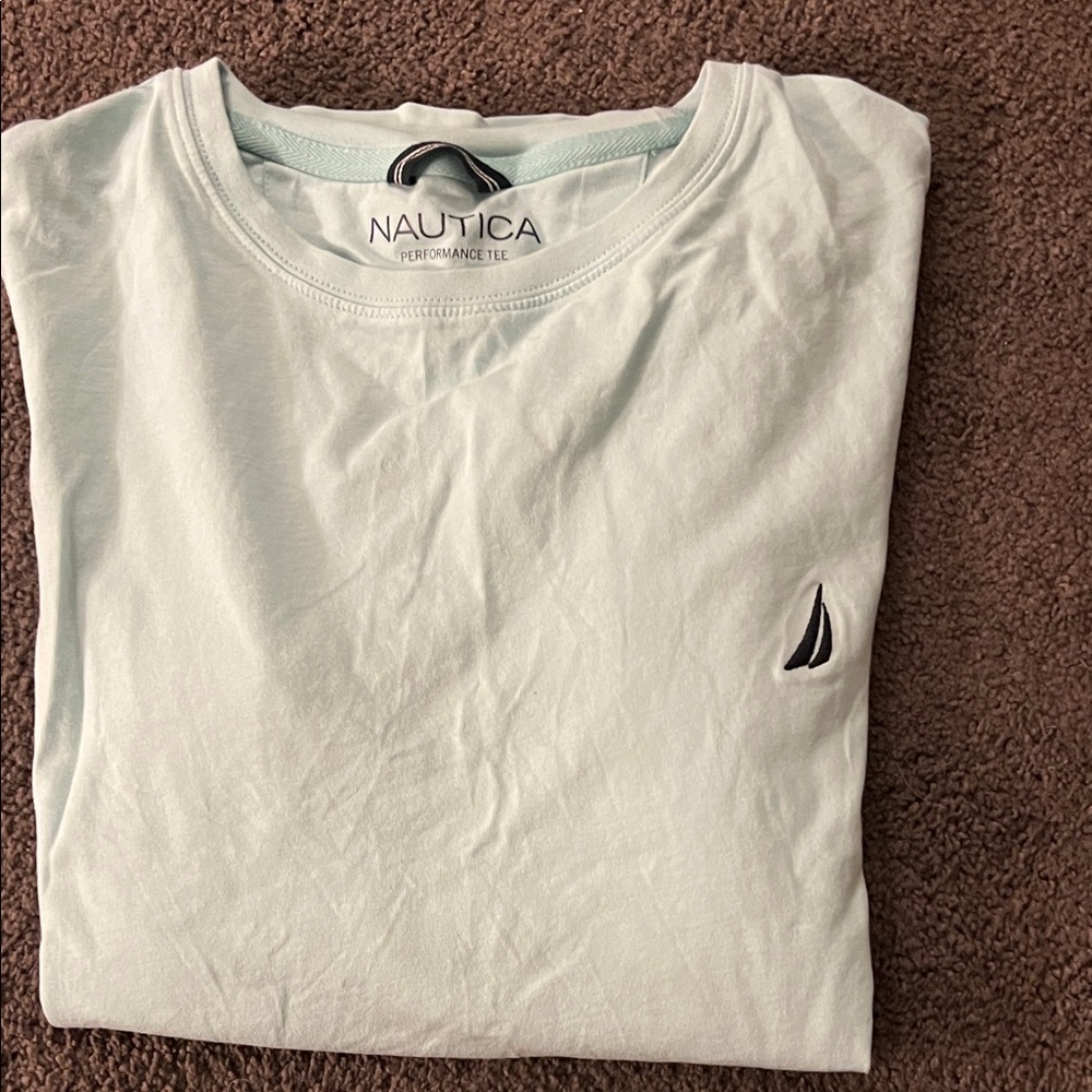 Nautica Men's Soft Blue Short Sleeve Tee